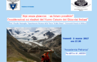 Venerdì 3 marzo Conferenza: Alpi senza ghiacciai, un futuro possibile?