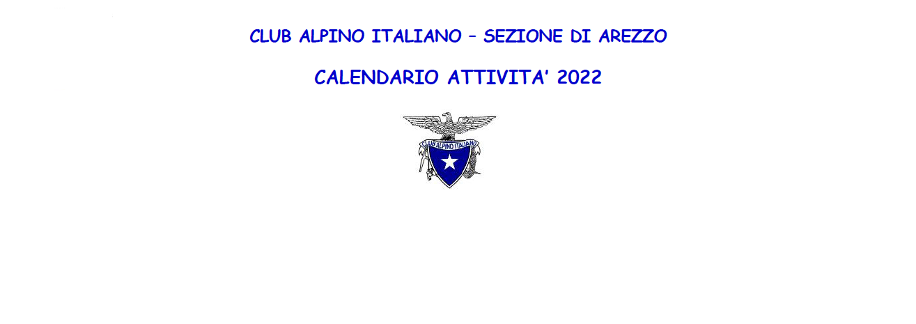 Calendario attività 2022