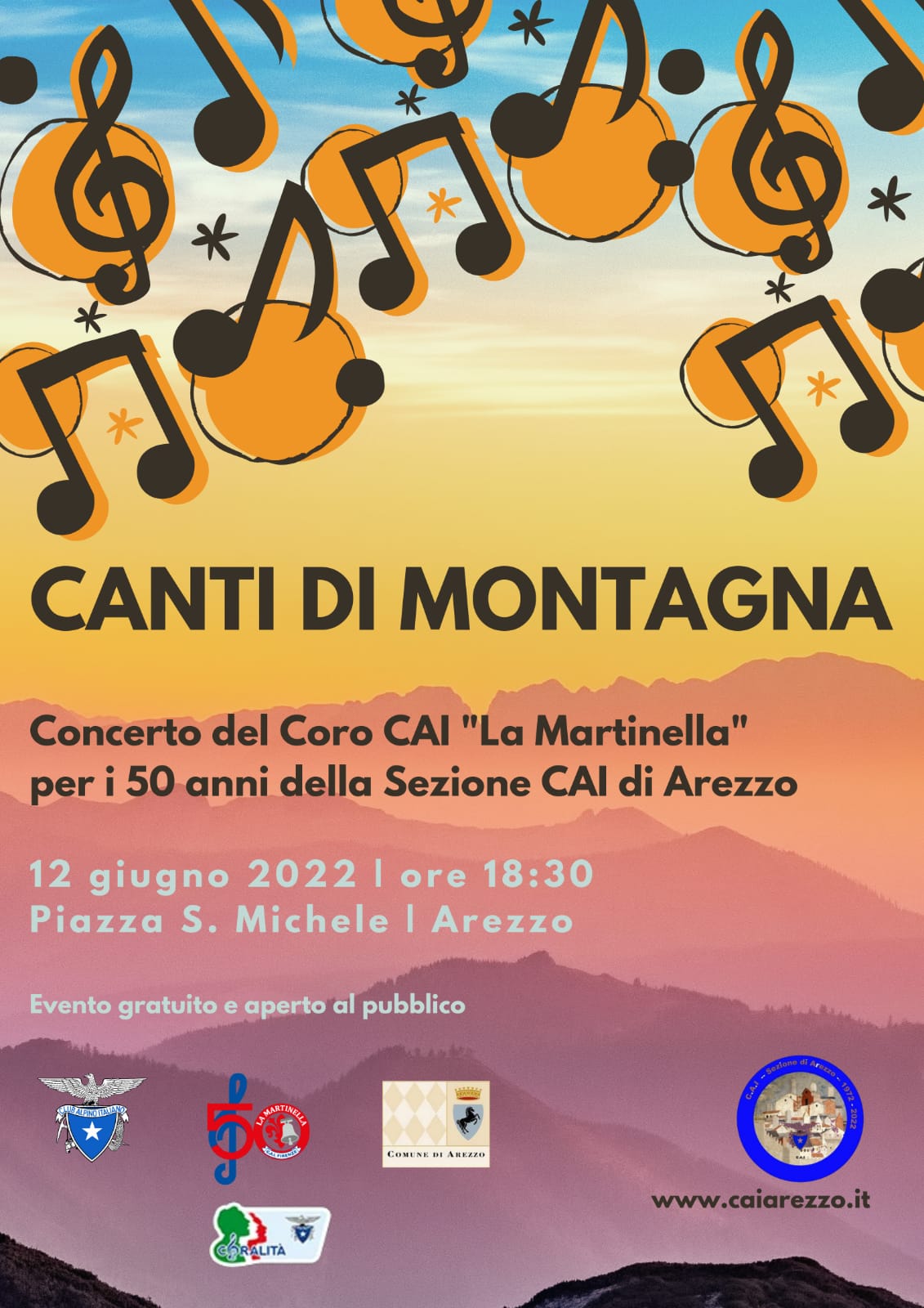 12 Giugno 2022: Cinquantenario Sezione Cai Arezzo: Concerto coro 