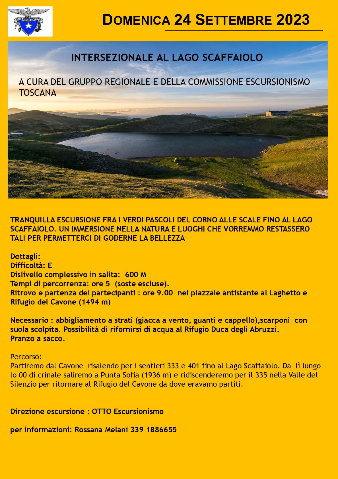 24 Settembre 2023 Intersezionale al lago Scaffaiolo